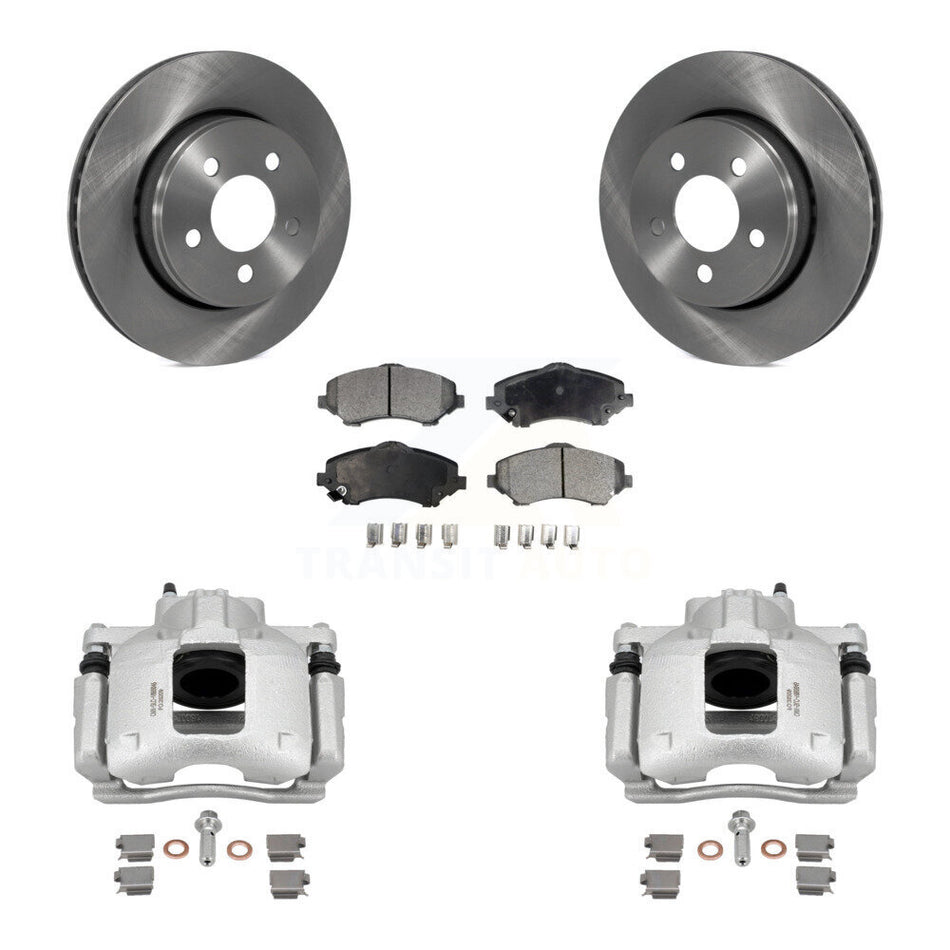 Front Disc Brake Caliper Rotors And Ceramic Pads Kit For Dodge Nitro KC8-100462T