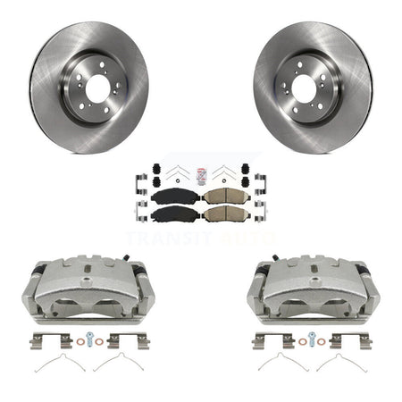 Front Disc Brake Caliper Rotors And Ceramic Pads Kit For 2009-2015 Honda Pilot KC8-100463N