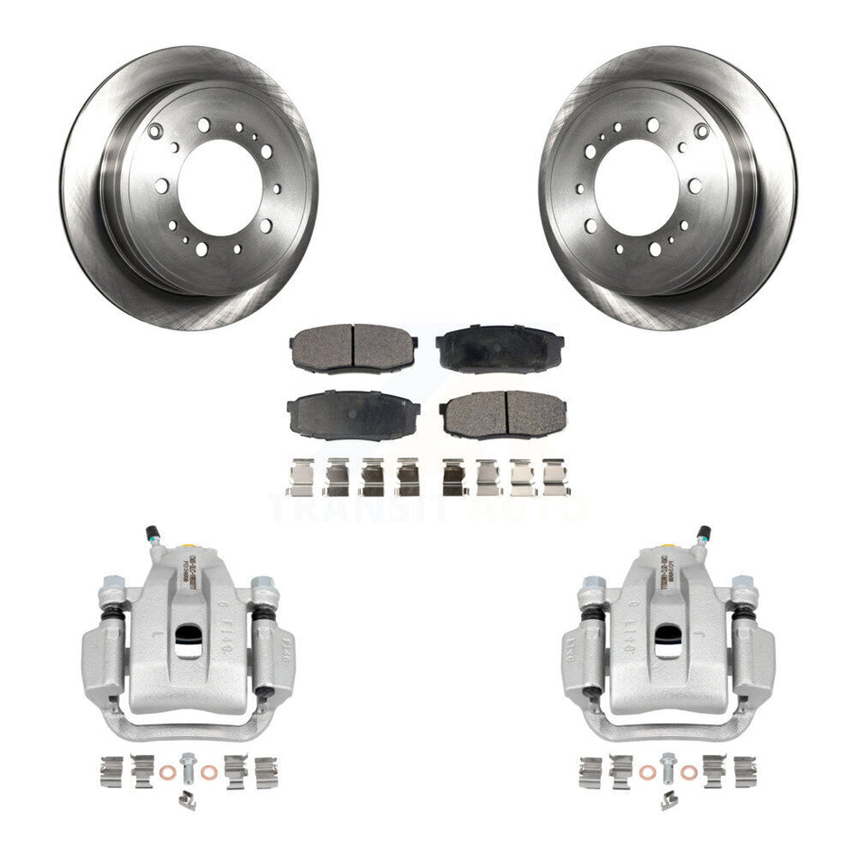 Rear Disc Brake Caliper Rotors And Semi-Metallic Pads Kit For Toyota Tundra Sequoia KC8-100463P