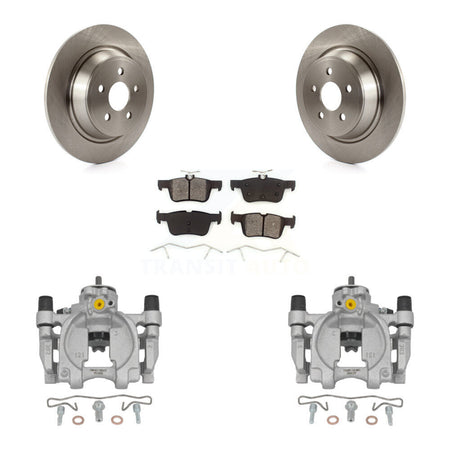 Rear Brake Caliper Rotor & Semi-Metallic Pad Kit For Ford Fusion Lincoln MKZ Continental KC8-100463S