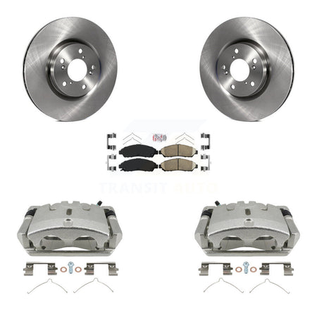 Front Disc Brake Caliper Rotors And Ceramic Pads Kit For 2009-2015 Honda Pilot KC8-100464N