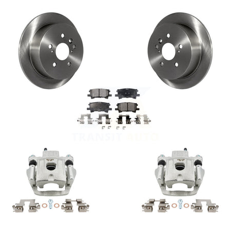 Rear Brake Caliper Rotor & Semi-Metallic Pad Kit For Lexus RX350 RX330 Toyota Highlander KC8-100465P
