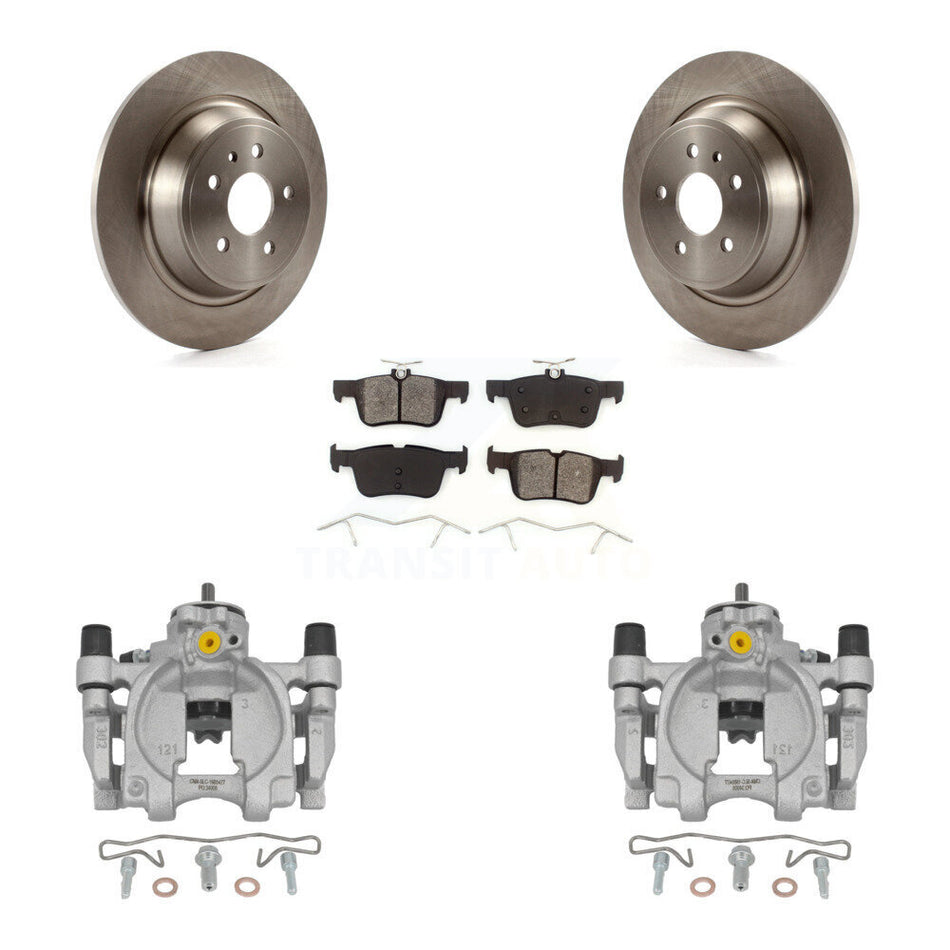 Rear Disc Brake Caliper Rotors And Semi-Metallic Pads Kit For Lincoln Continental KC8-100465S