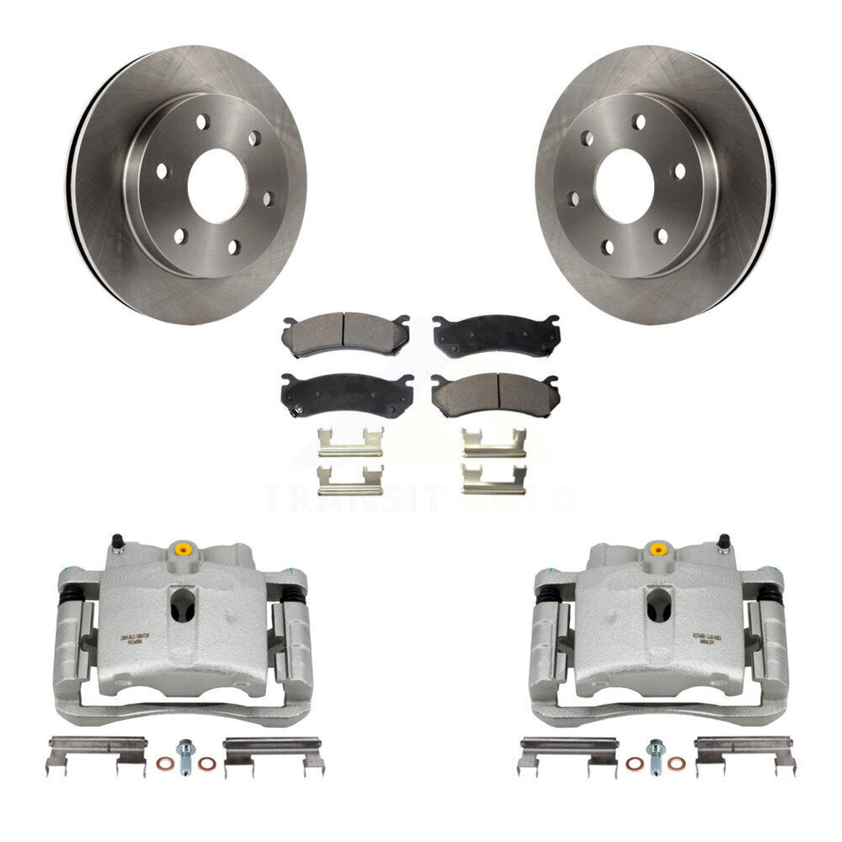 Front Brake Caliper Rotor Ceramic Pad Kit For Chevrolet Silverado 1500 GMC Tahoe Sierra Suburban Yukon Avalanche XL Cadillac Classic Escalade Express Astro ESV EXT Savana 2500 KC8-100465T
