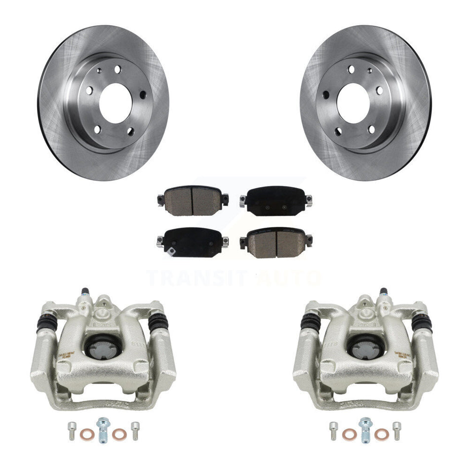 Rear Disc Brake Caliper Rotors And Ceramic Pads Kit For Mazda 3 Sport KC8-100466C