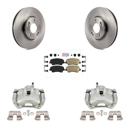 Front Brake Caliper Rotors Ceramic Pad Kit For Kia Forte With 300mm Diameter Rotor KC8-100467N