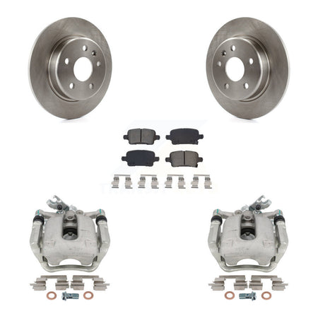 Rear Disc Brake Caliper Rotors And Semi-Metallic Pads Kit For Chevrolet Cruze KC8-100467S by Transit Auto