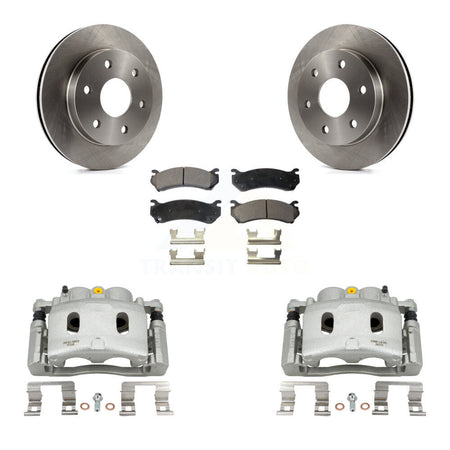 Front Brake Caliper Rotors Ceramic Pad Kit For Chevrolet Silverado 1500 Disc rear brakes KC8-100468T
