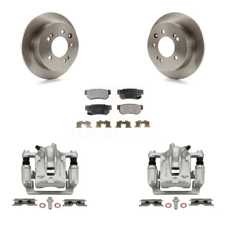 Rear Disc Brake Caliper Rotors And Semi-Metallic Pads Kit For Hyundai Elantra KC8-100469P