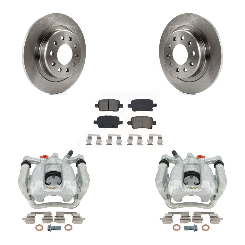 Rear Disc Brake Caliper Rotors And Semi-Metallic Pads Kit For 2018-2020 Chevrolet Equinox GMC Terrain KC8-100469S