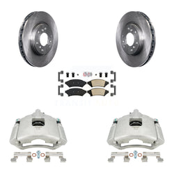 Front Disc Brake Caliper Rotors And Ceramic Pads Kit For Chevrolet Uplander Buick Terraza Pontiac Montana Saturn Relay KC8-100471N