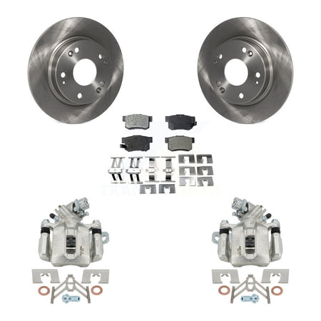 Rear Disc Brake Caliper Rotors And Semi-Metallic Pads Kit For Honda Civic Acura CSX ILX KC8-100471P