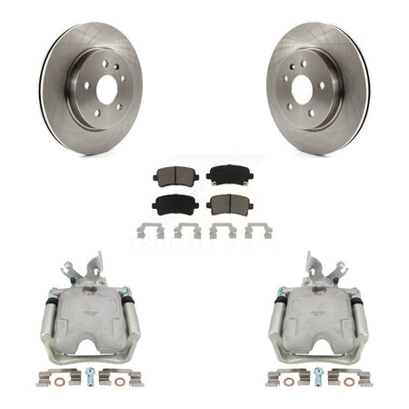 Rear Disc Brake Caliper Rotors And Ceramic Pads Kit For Buick LaCrosse Allure KC8-100472C by Transit Auto