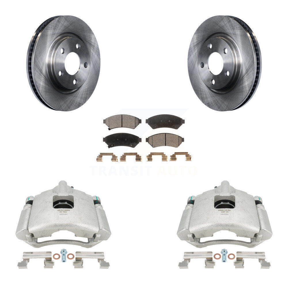 Front Disc Brake Caliper Rotors And Ceramic Pads Kit For Pontiac Grand Prix Buick LaCrosse Chevrolet Uplander Montana Terraza Saturn Relay Allure KC8-100472T by Transit Auto