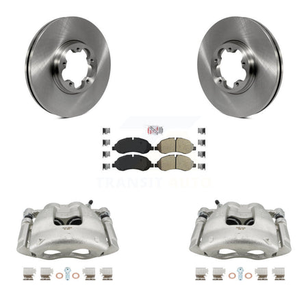 Front Disc Brake Caliper Rotors & Semi-Metallic Pad Kit For Ford Transit-250 Transit-150 KC8-100474N