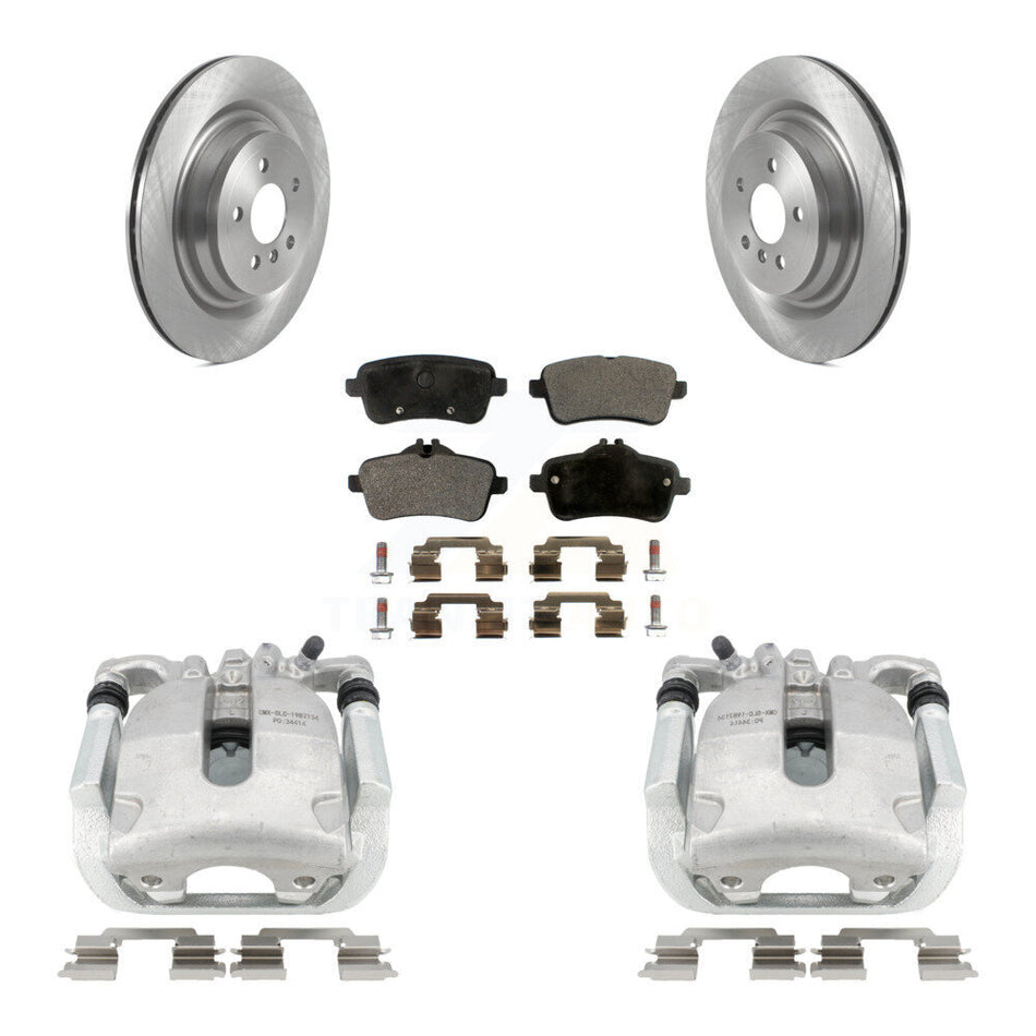 Rear Disc Brake Caliper Rotors And Semi-Metallic Pads Kit For Mercedes-Benz GL450 GLS550 GL550 ML63 AMG KC8-100474P