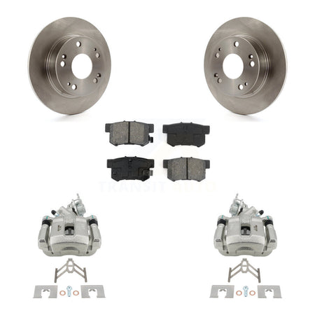 Rear Disc Brake Caliper Rotors And Semi-Metallic Pads Kit For Honda Accord Acura TSX KC8-100474S