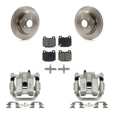 Rear Disc Brake Caliper Rotor & Ceramic Pad Kit For 2003 INFINITI G35 With Brembo Brakes KC8-100475C
