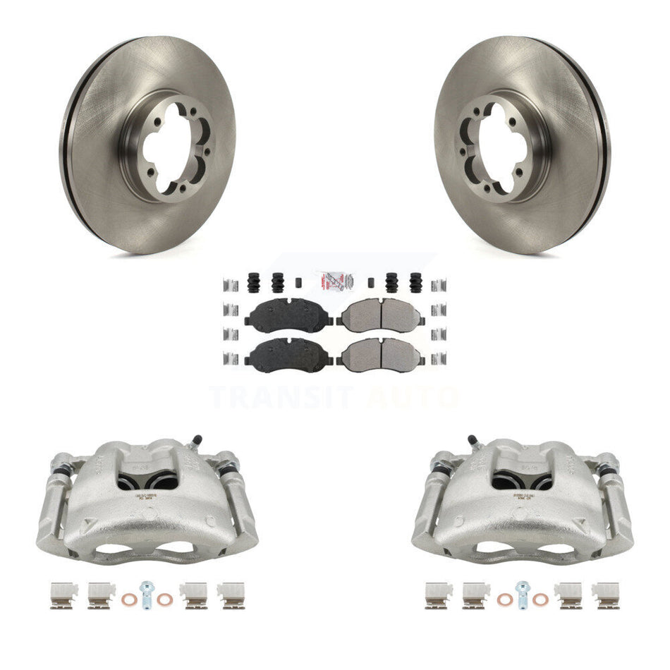 Front Disc Brake Caliper Rotors And Semi-Metallic Pads Kit For Ford Transit-350 HD KC8-100476N