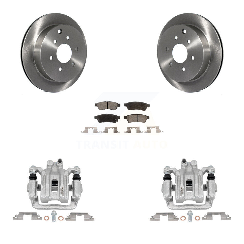 Rear Brake Caliper Rotor Semi-Metallic Pad Kit For Nissan Frontier Xterra Suzuki Equator KC8-100476P