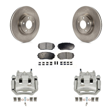 Front Disc Brake Caliper Rotors And Ceramic Pads Kit For Ford Edge Lincoln MKX KC8-100476T