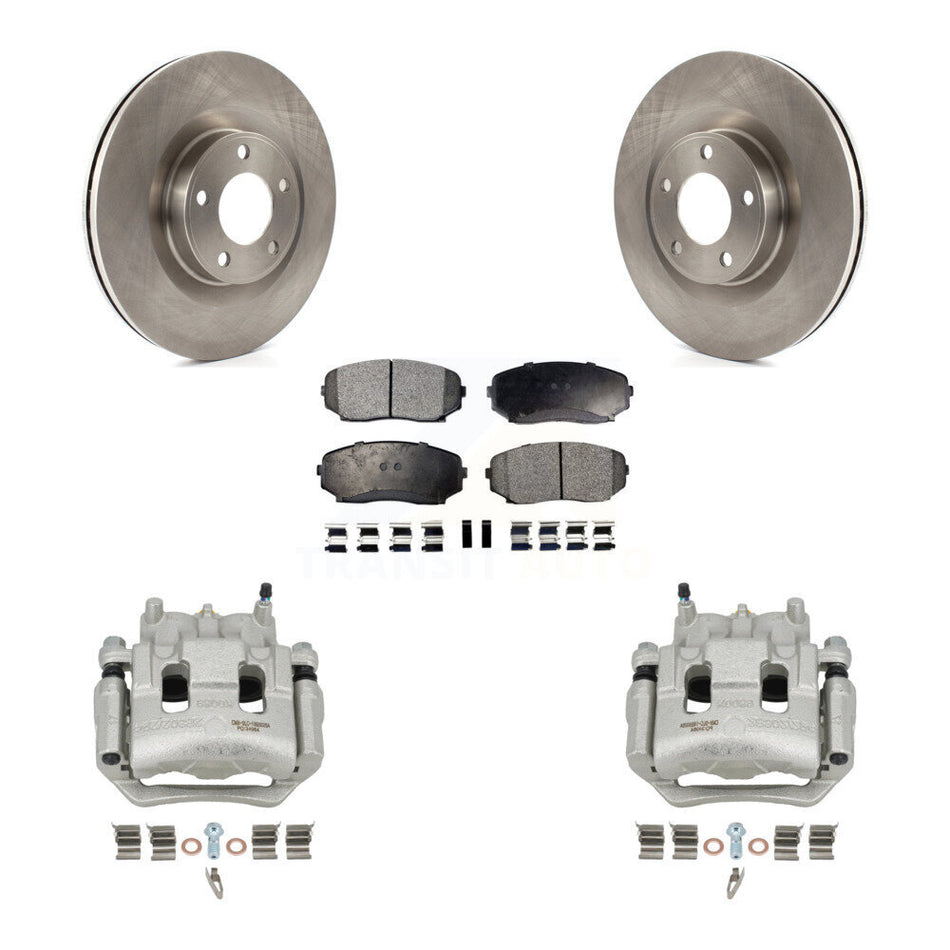 Front Disc Brake Caliper Rotors And Ceramic Pads Kit For Ford Edge Lincoln MKX KC8-100476T