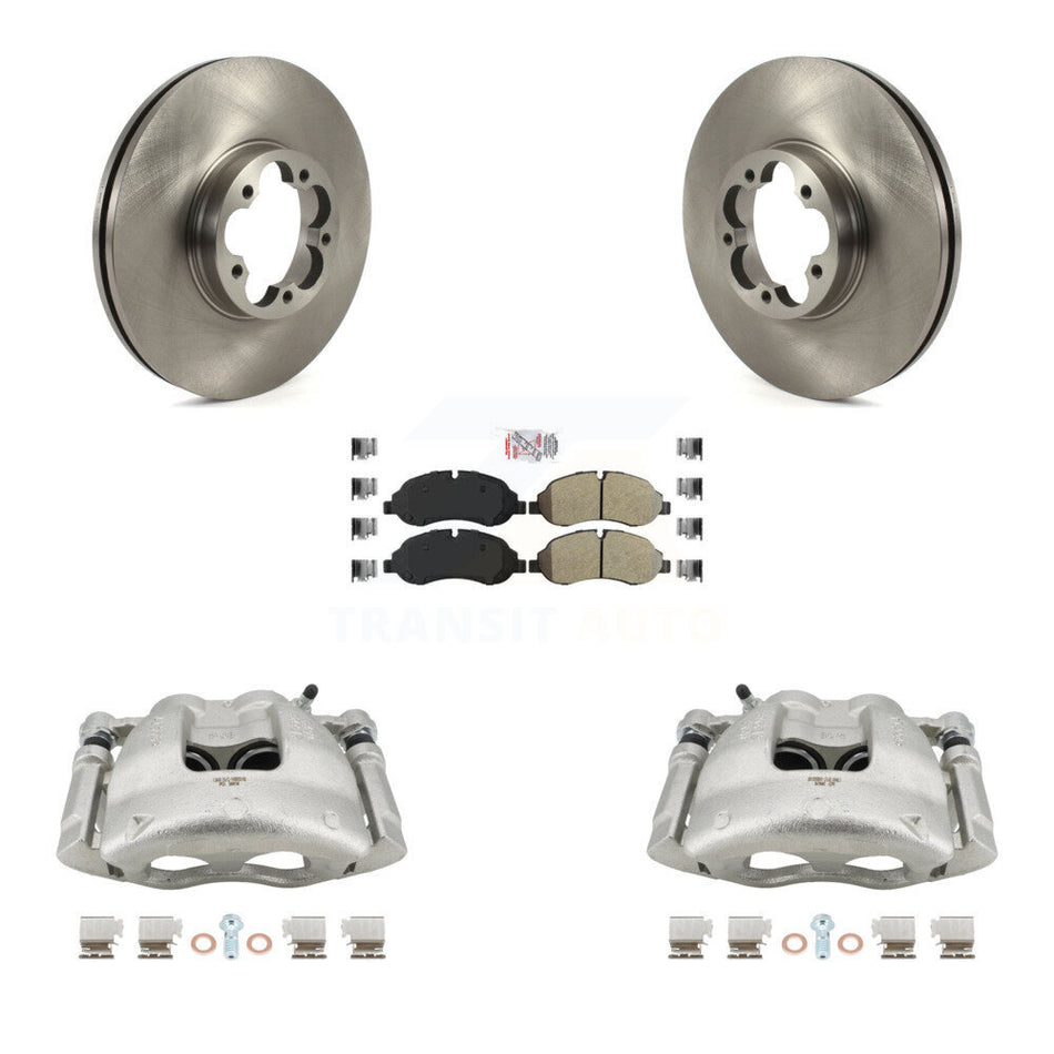 Front Disc Brake Caliper Rotors And Semi-Metallic Pads Kit For Ford Transit-350 HD KC8-100477N