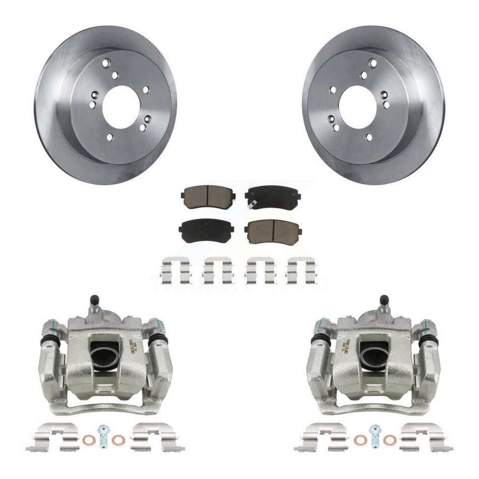 Rear Disc Brake Caliper Rotors & Ceramic Pad Kit For 2016 Kia Sportage AWD From 12 10 15 KC8-100478C