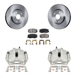 Front Disc Brake Caliper Rotors And Ceramic Pads Kit For Chevrolet Equinox GMC Terrain Malibu Impala Buick LaCrosse Regal Allure KC8-100478T
