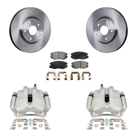 Front Disc Brake Caliper Rotors And Ceramic Pads Kit For Chevrolet Equinox GMC Terrain Malibu Impala Buick LaCrosse Regal Allure KC8-100478T by Transit Auto