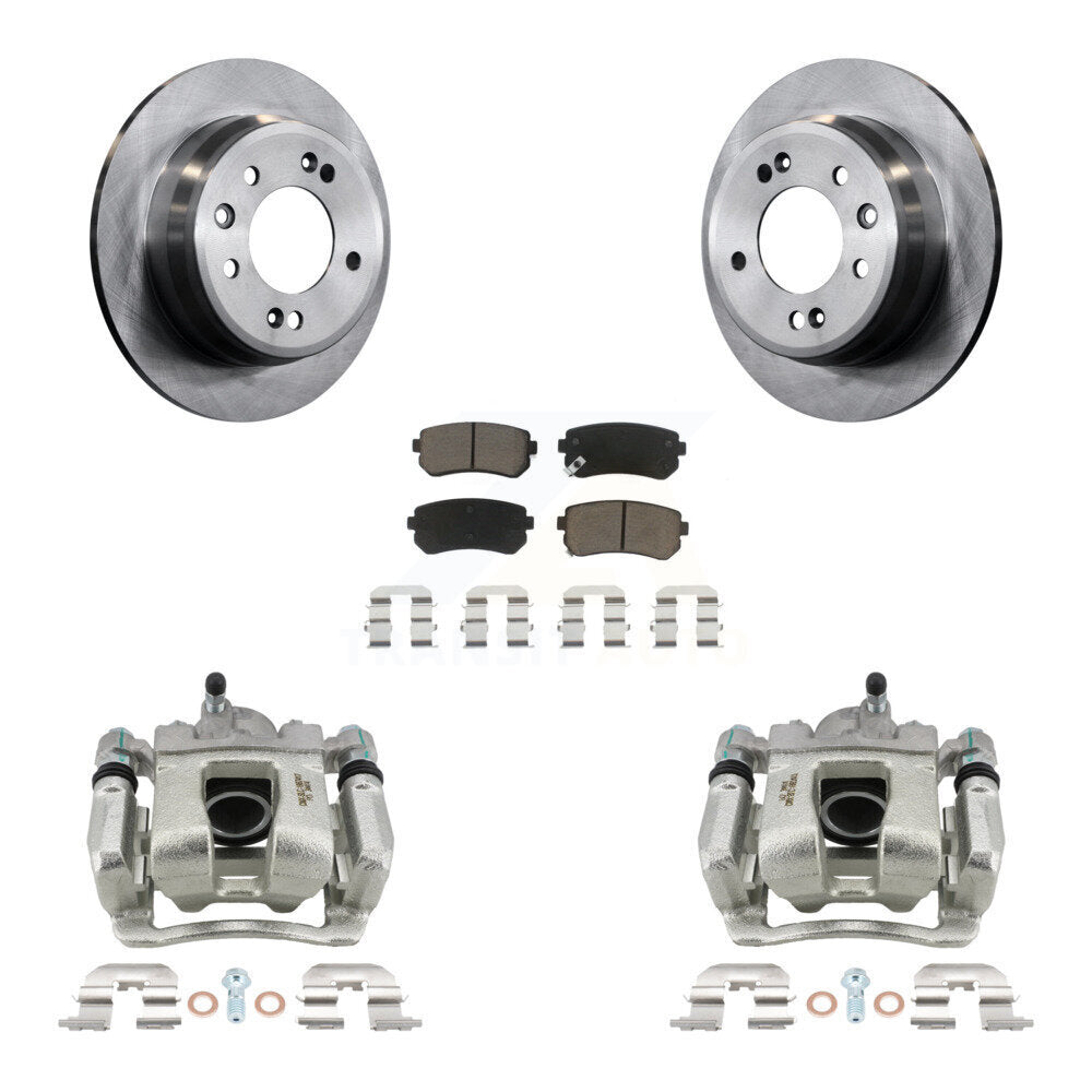 Rear Disc Brake Caliper Rotors & Ceramic Pad Kit For 2016 Kia Sportage FWD From 12 10 15 KC8-100479C