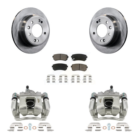 Rear Disc Brake Caliper Rotors & Ceramic Pad Kit For 2016 Kia Sportage FWD From 12 10 15 KC8-100479C