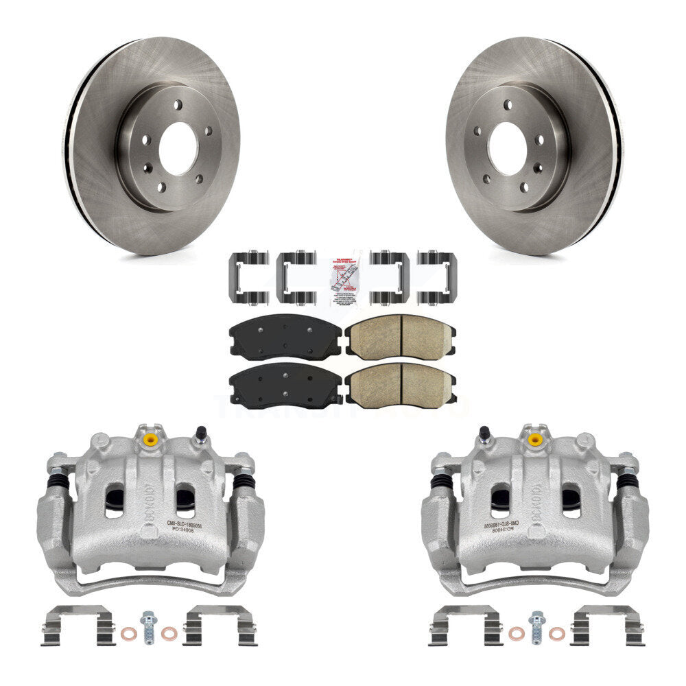 Front Brake Caliper Rotor & Ceramic Pad Kit For Chevrolet Equinox Pontiac Torrent Saturn KC8-100479N