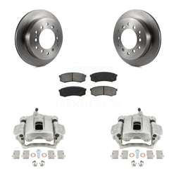 Rear Disc Brake Caliper Rotors And Semi-Metallic Pads Kit For Toyota Sequoia Lexus GX470 KC8-100479S