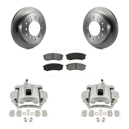 Rear Disc Brake Caliper Rotors And Semi-Metallic Pads Kit For Toyota Sequoia Lexus GX470 KC8-100479S by Transit Auto