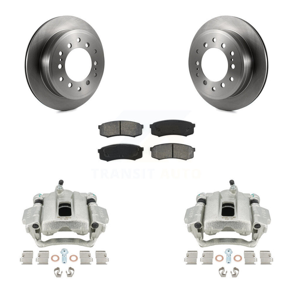Rear Disc Brake Caliper Rotors And Semi-Metallic Pads Kit For Toyota Sequoia Lexus GX470 KC8-100479S