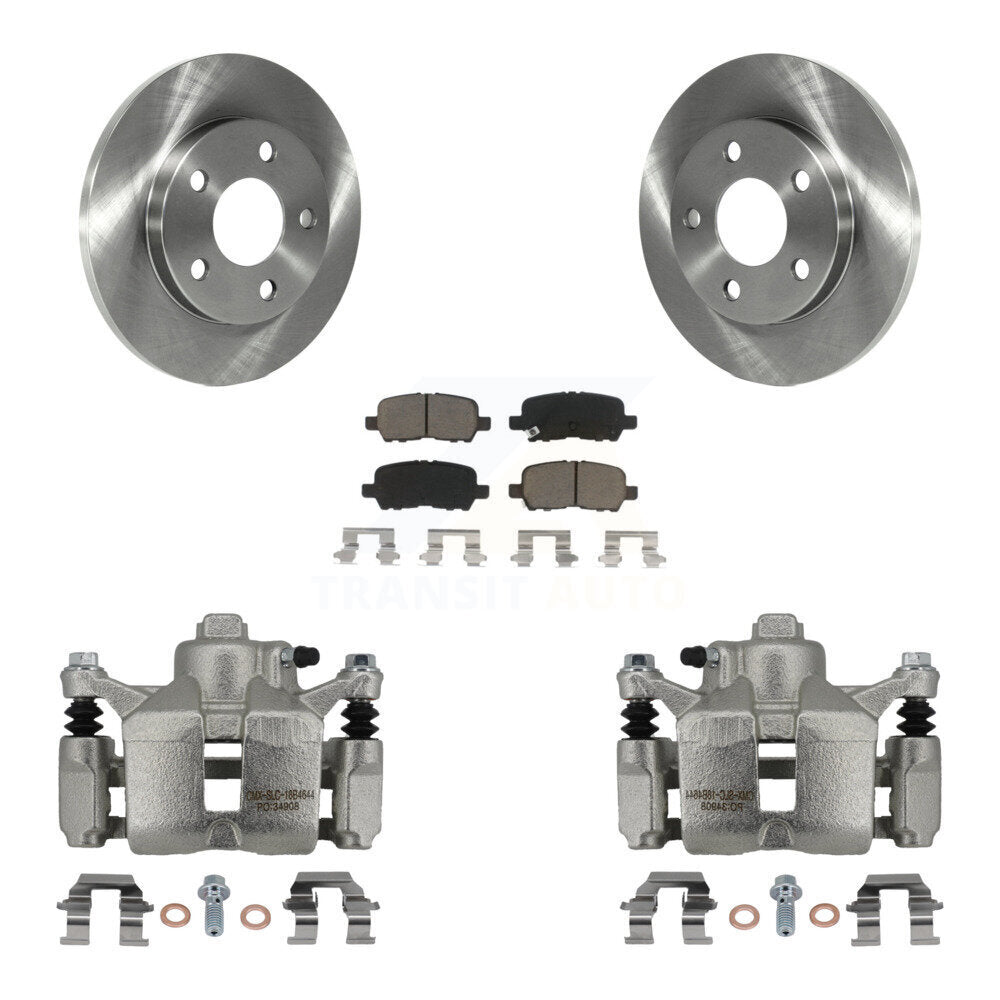 Rear Disc Brake Caliper Rotors And Ceramic Pads Kit For Chevrolet Impala KC8-100480C