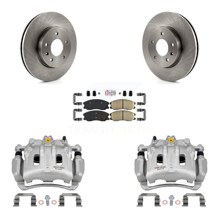 Front Brake Caliper Rotor & Ceramic Pad Kit For Chevrolet Equinox Pontiac Torrent Saturn KC8-100480N