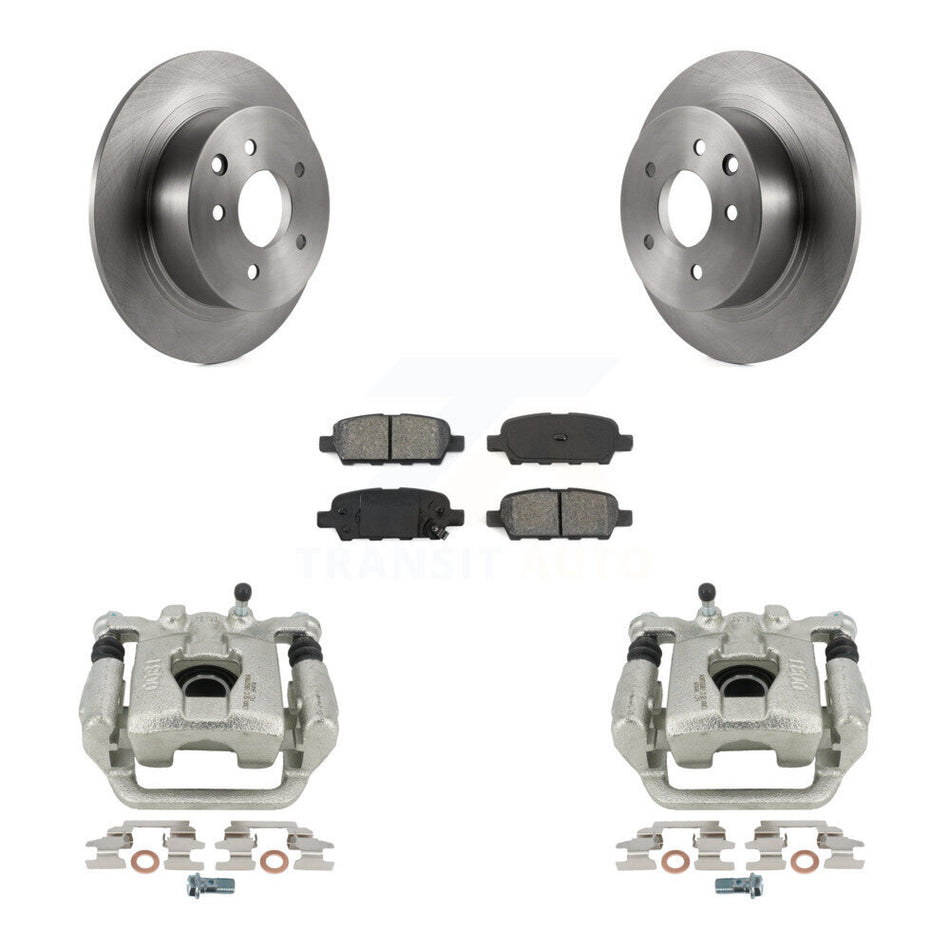 Rear Disc Brake Caliper Rotors And Semi-Metallic Pads Kit For Nissan Altima Maxima KC8-100480S