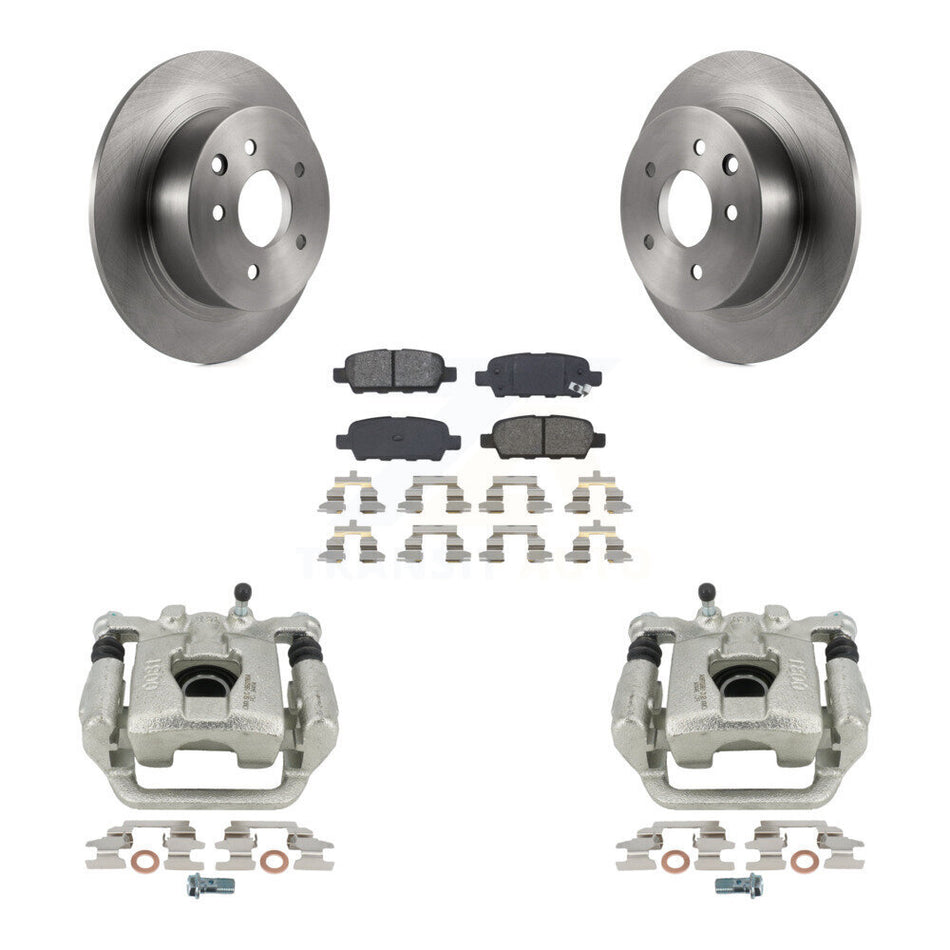Rear Disc Brake Caliper Rotors And Semi-Metallic Pads Kit For Nissan Altima Maxima KC8-100480S