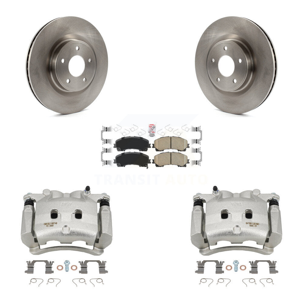 Front Disc Brake Caliper Rotors And Ceramic Pads Kit For INFINITI Q50 QX50 Q60 KC8-100483N