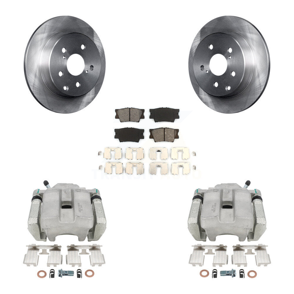 Rear Disc Brake Caliper Rotors And Semi-Metallic Pads Kit For Toyota RAV4 KC8-100483S