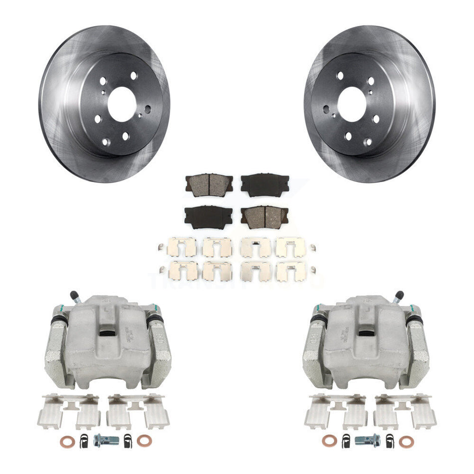 Rear Disc Brake Caliper Rotors And Semi-Metallic Pads Kit For Toyota RAV4 KC8-100483S
