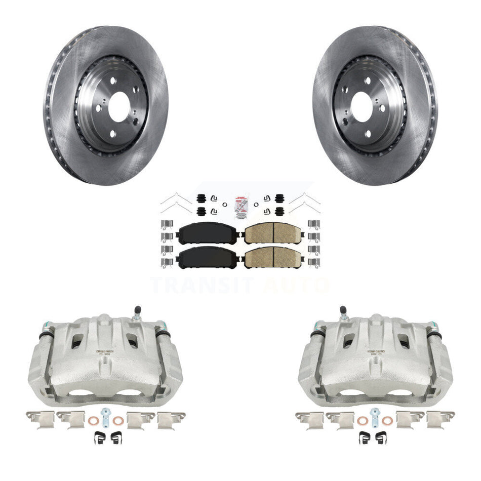Front Disc Brake Caliper Rotors And Ceramic Pads Kit For Toyota Highlander Sienna Lexus RX350 KC8-100484N
