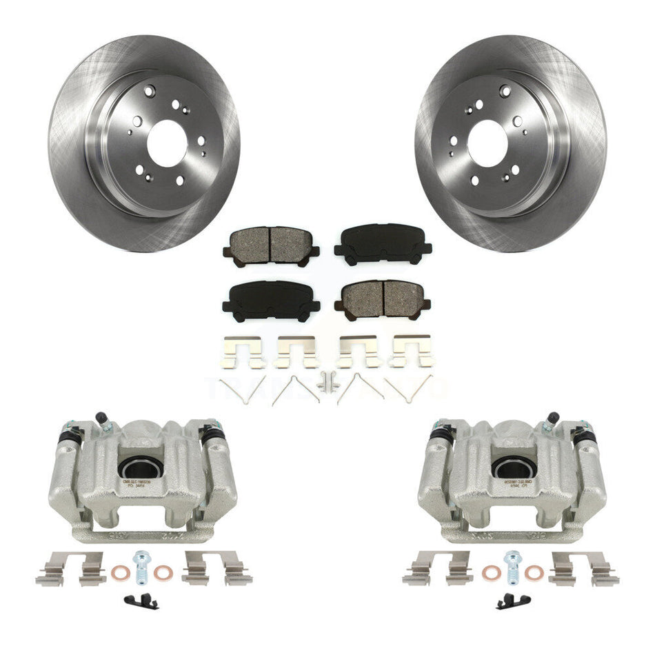 Rear Disc Brake Caliper Rotors And Semi-Metallic Pads Kit For Acura MDX ZDX KC8-100484S