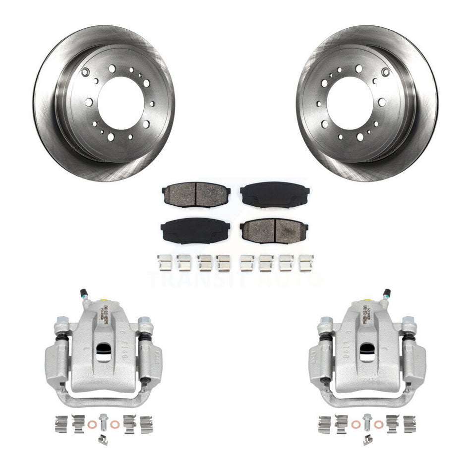 Rear Disc Brake Caliper Rotors And Semi-Metallic Pads Kit For Toyota Tundra Sequoia KC8-100485S