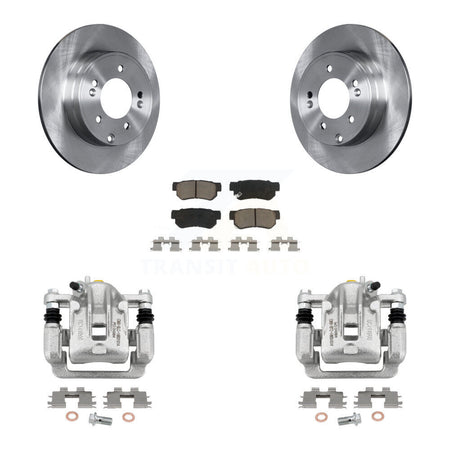 Rear Disc Brake Caliper Rotors And Ceramic Pads Kit For Hyundai Sonata 3.3L KC8-100486C