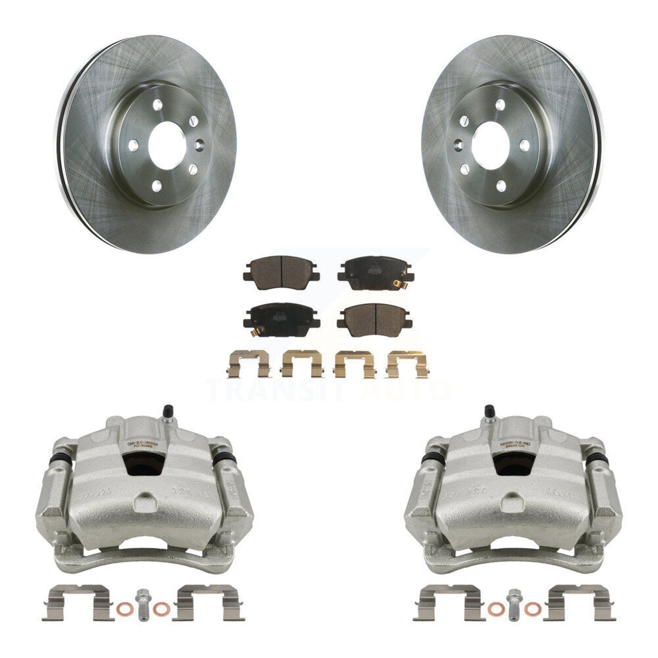 Front Disc Brake Caliper Rotors And Ceramic Pads Kit For Chevrolet Cruze Bolt EV Volt KC8-100487T