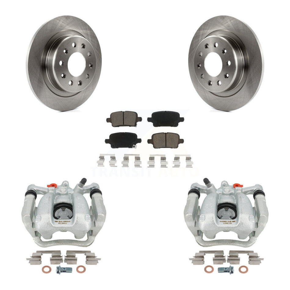 Rear Disc Brake Caliper Rotors And Ceramic Pads Kit For 2018-2020 Chevrolet Equinox GMC Terrain KC8-100488C