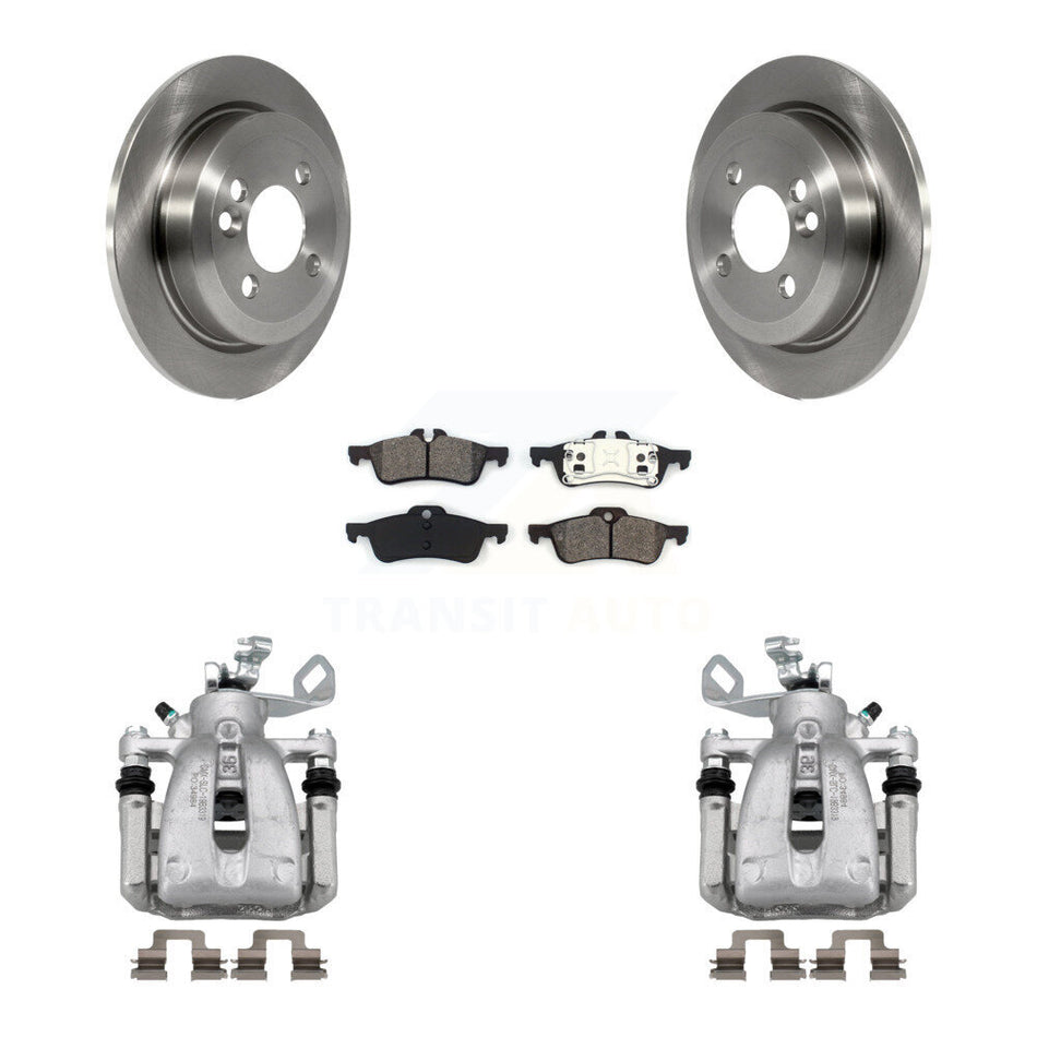Rear Disc Brake Caliper Rotor And Semi-Metallic Pad Kit For 2007 Mini Cooper Convertible KC8-100488S